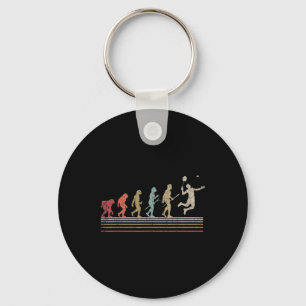 Porte-clés Badminton Drôle Style Rétro Vintage Évolution De L