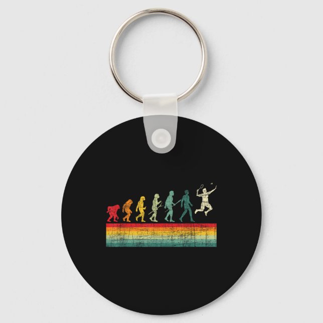 Porte-clés Badminton Evolution - Retro Sports Lover Shuttle (Recto)