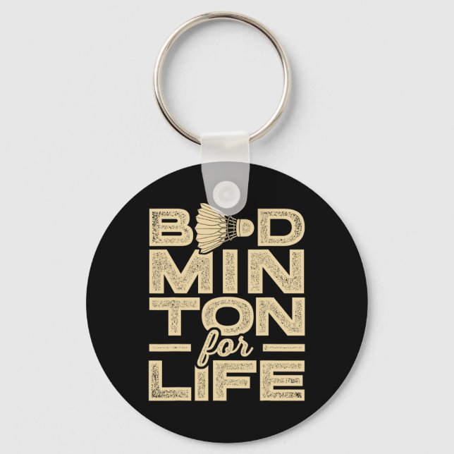 Porte-clés Badminton For Life Badminton Player Shuttle Cross (Recto)