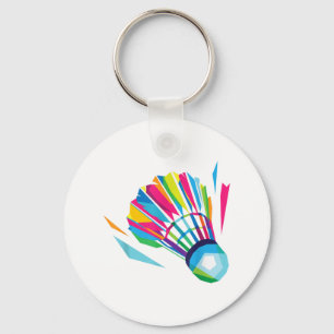 Porte-clés Badminton Game Shuttle Sport Badminton Pop Art