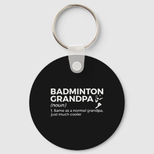 Porte-clés Badminton Grandpa Définition Drôle Badminton Playe