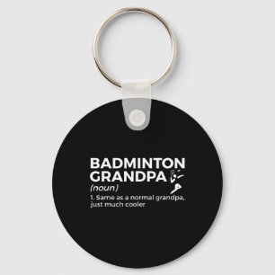 Porte-clés Badminton Grandpa Définition Drôle Badminton Playe