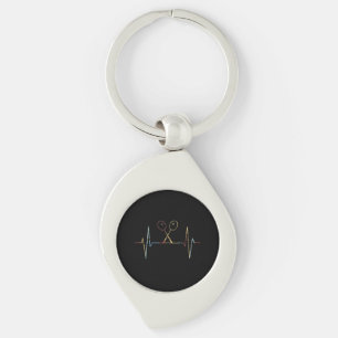 Porte-clés Badminton Heartbeat