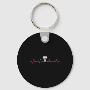 Porte-clés Badminton Heartbeat Avec Navette Pour Badminton