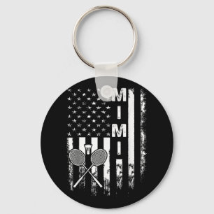 Porte-clés Badminton Mimi Drapeau Américain Noël Vintage Xma