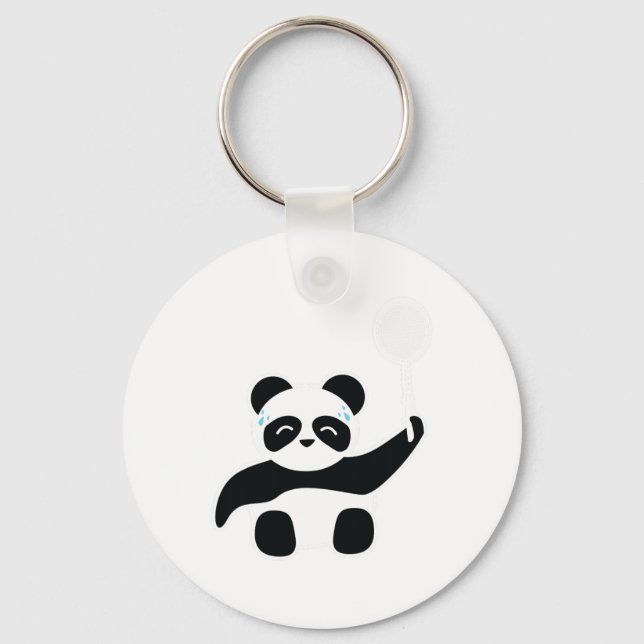 Porte-clés Badminton Panda se suer (Recto)