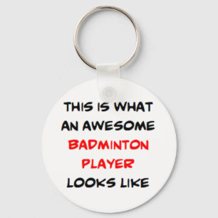 Porte-clés badminton player, awesome