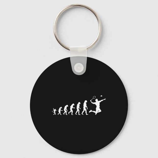 Porte-clés Badminton pour l'évolution humaine  (Recto)