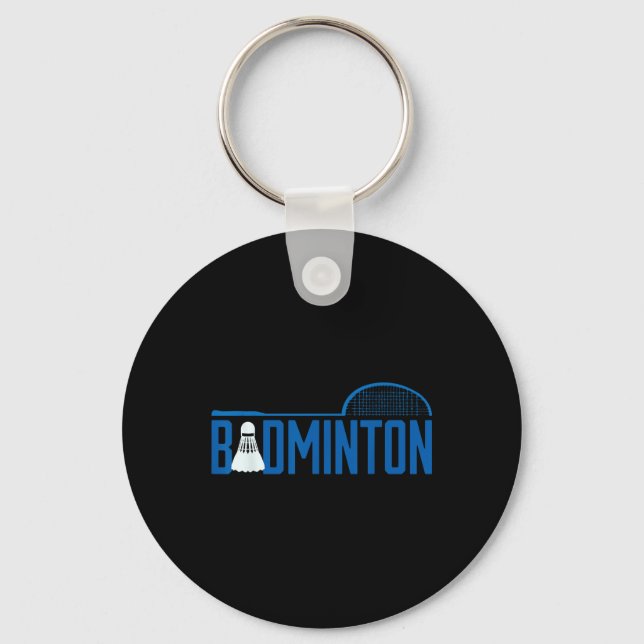 Porte-clés Badminton Racket Shuttle Design sportif (Recto)