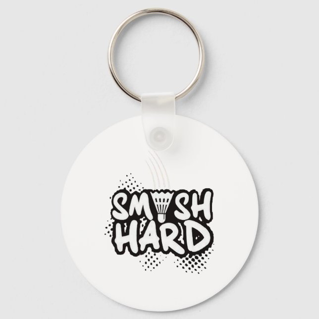 Porte-clés Badminton Smash Hard Champion Cadeau (Recto)