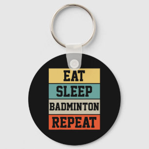 Porte-clés Badminton Sport Player Retro Funny Cadeau