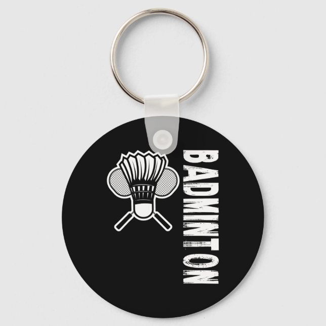 Porte-clés Badminton sportif (Recto)