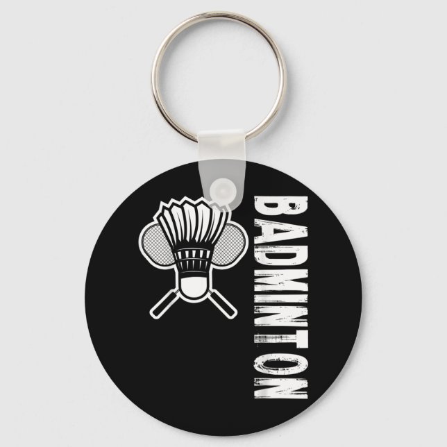 Porte-clés Badminton sportif (Recto)