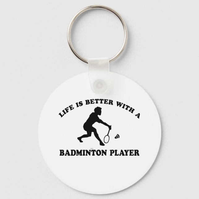 Porte-clés Badminton Sports Designs (Recto)