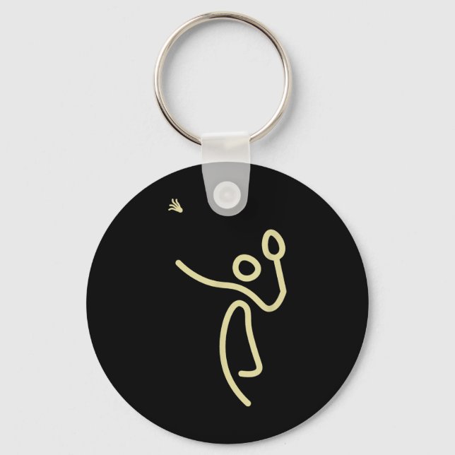 Porte-clés Badminton Stick Man - Shuttle Gift Idea (Recto)