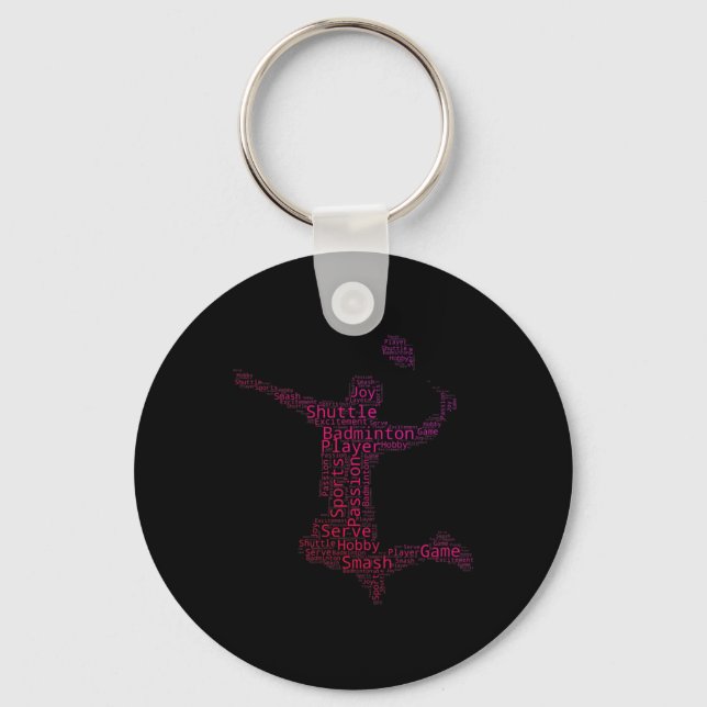 Porte-clés Badminton Womens Squash Shuttle Joueuse Badminton (Recto)