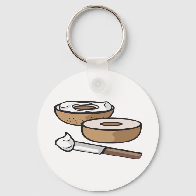 Porte-clés bagel et fromage à la crème (Recto)