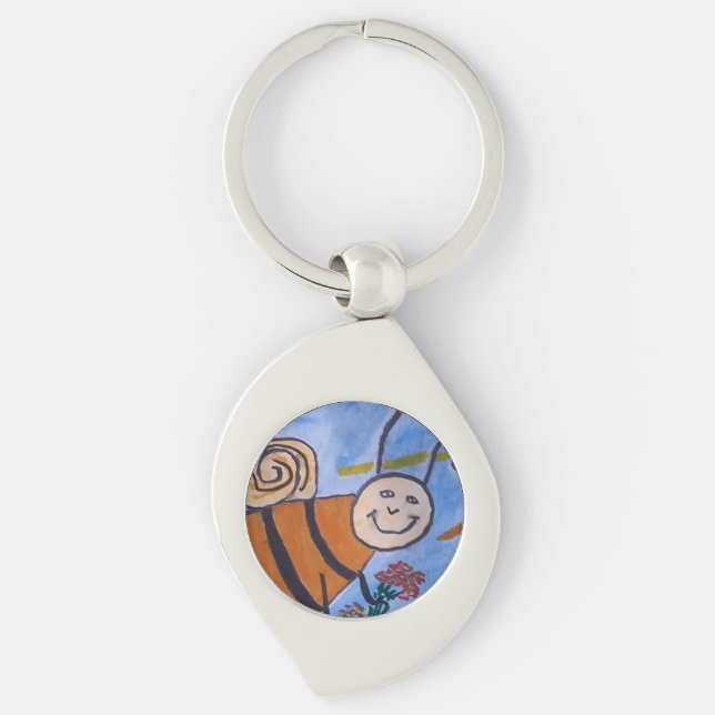 Porte-clés Bague à clé métallique de miel mignon (Devant)
