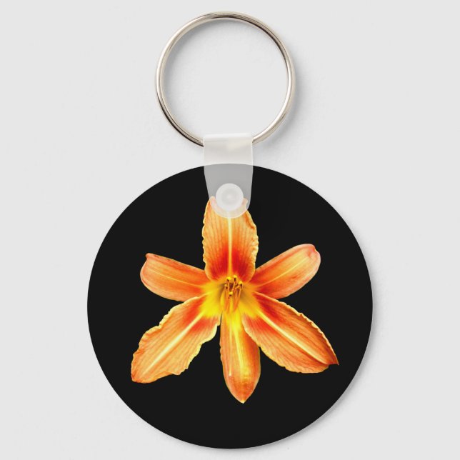 Porte-clés Bague à clé orange Tiger Lily (Recto)