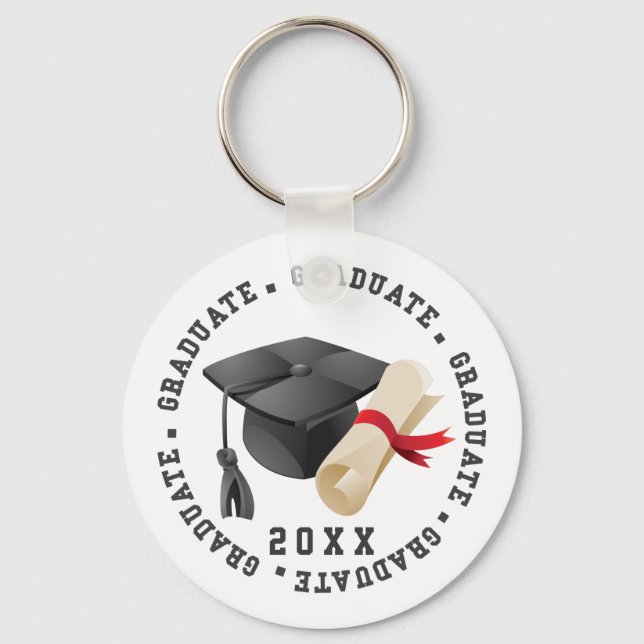 Porte-clés Bague à clés Casquette de remise des diplômes et d (Recto)