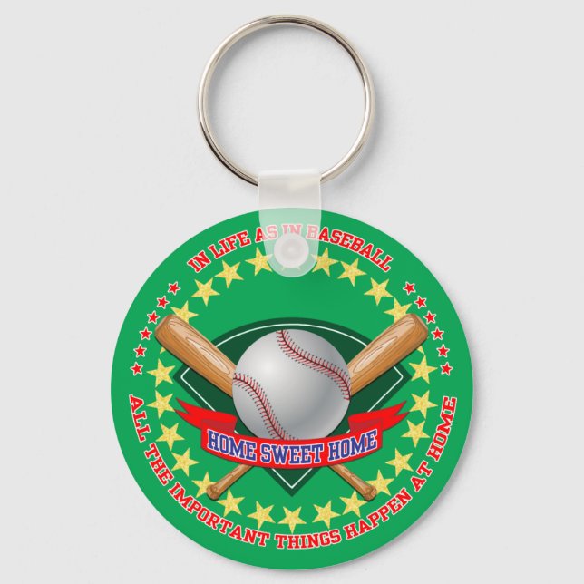 Porte-clés Bague de clé de baseball (Recto)