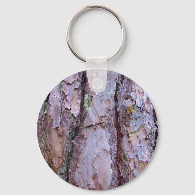 Porte-clés Bague de clé d'écorce de pin (Recto)