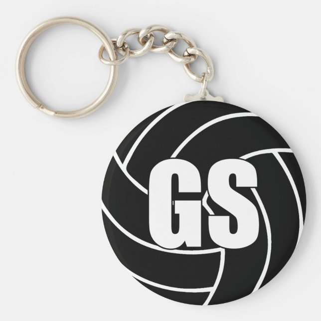 Porte-clés Bague de clé GS pour objectif de netball (Devant)