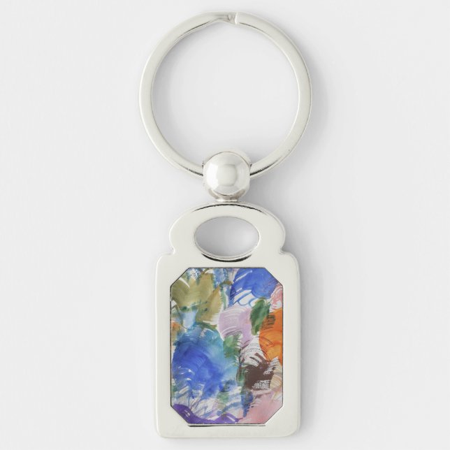 Porte-clés Bague de touche métallique à éclaboussure de coule (Devant)