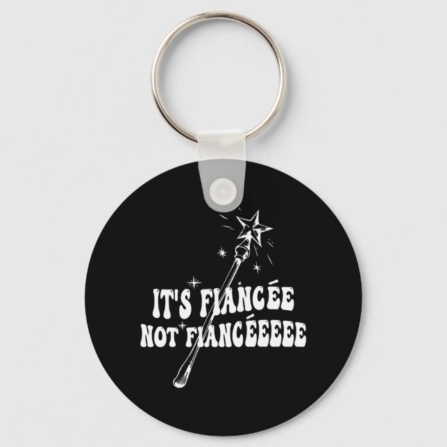 Porte-clés Baguette magique de demoiselle d'honneur de fiança (Recto)