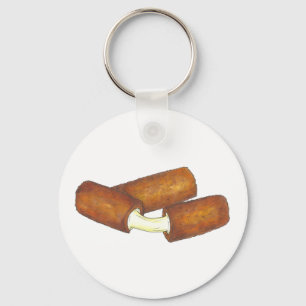 Porte-clés Baguettes de fromage Mozzarella fondues Aliments e