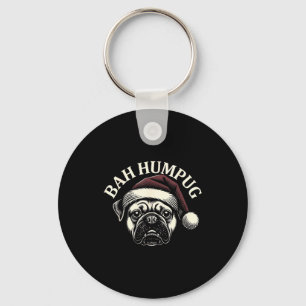 Porte-clés Bah Humpug Pug Drôle De Noël Chien Grincheux Amant