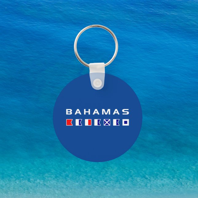 Porte-clés Bahamas Marques de signalisation nautique drapeaux (Créateur téléchargé)