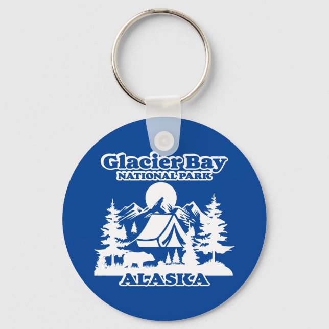 Porte-clés Baie Glacier Alaska (Recto)