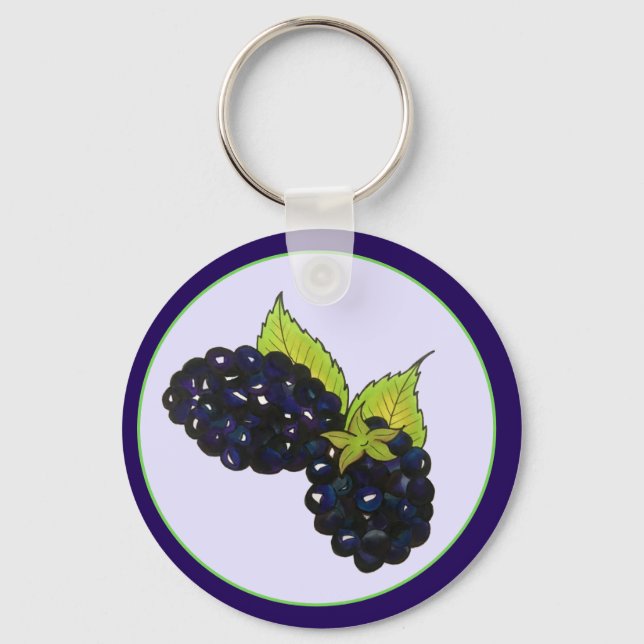 Porte-clés Baies-mûres d'été Blackberry Berry Berries (Recto)
