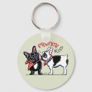 Porte-clés Baiser de bouledogue français