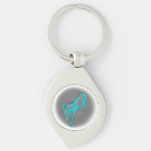 Porte-clés Baisse turquoise dans l'âne