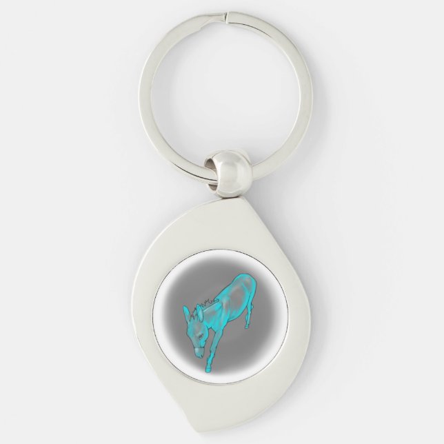 Porte-clés Baisse turquoise dans l'âne (Devant)