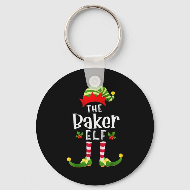 Porte-clés Baker Christmas Elf Matching Pajama X-mas Party  (Recto)