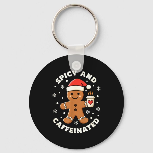 Porte-clés Baking Scy And Caffeinated Gingerbread Coffee Chri (Recto)