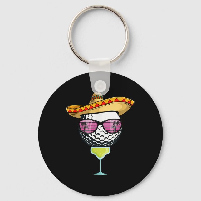 Porte-clés Bal De Golf Cinco De Mayo Avec Sombrero Margar (Recto)