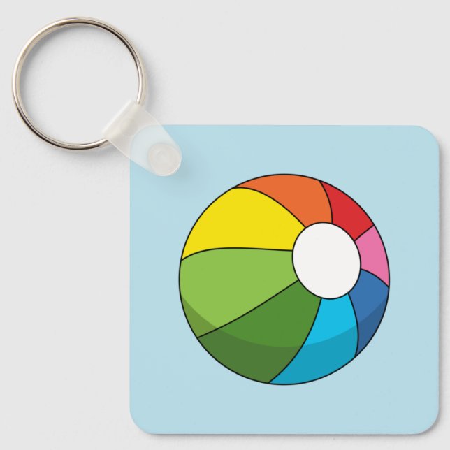 Porte-clés Bal De Plage Coloré (Recto)