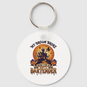 Porte-clés Balai Cassa Barman Halloween Maison Hantée Sorci