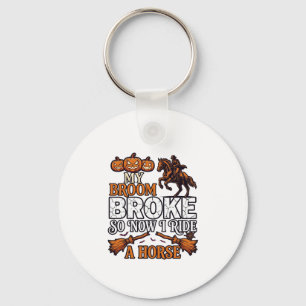 Porte-clés Balai Cassa Chevaucher Cheval Citrouille Cowboy Ch