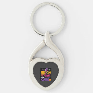 Porte-clés Balai d'Halloween Citation de Sorcière Cheveux N'i