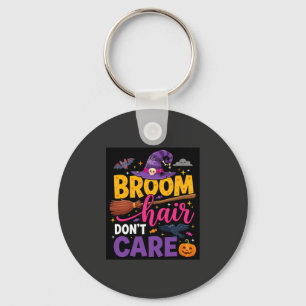 Porte-clés Balai d'Halloween Citation de Sorcière Cheveux N'i