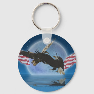 Porte-clés BALD EAGLE & US FLAG Patriot Series