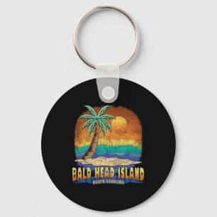 Porte-clés Bald Head Island North Carolina Vintage en détress
