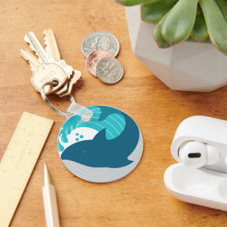 Porte-clés Baleine bleue