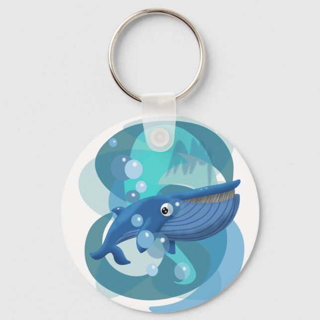 Porte-clés Baleine bleue (Recto)