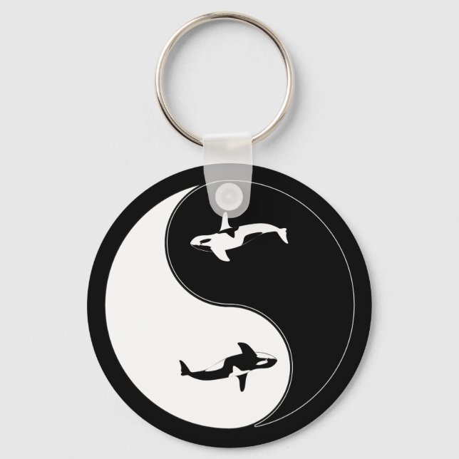 Porte-clés Baleine de Yin Yang (Recto)
